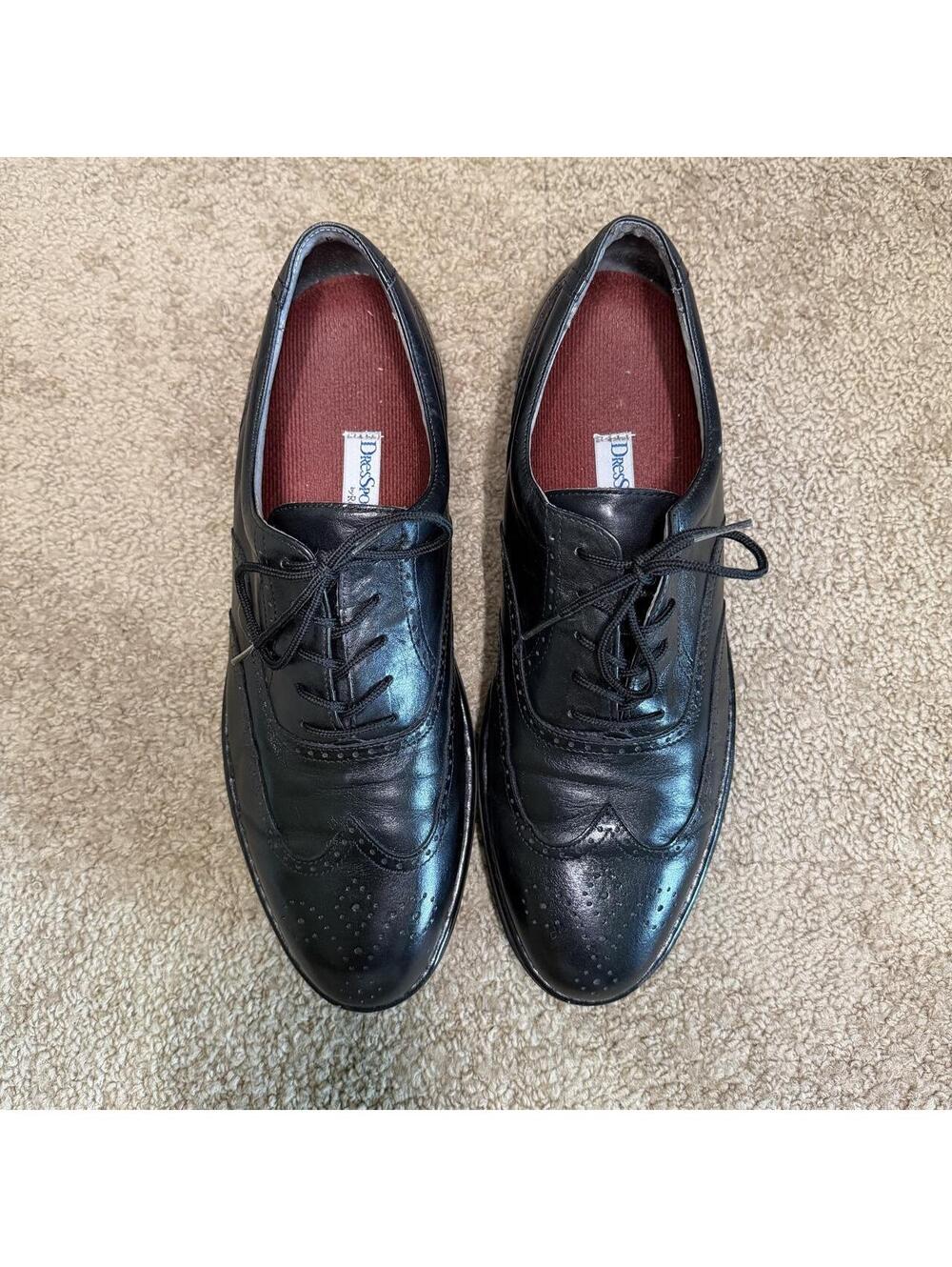 💼 VINTAGE DRESSPORTS BY ROCKPORT BLACK LEATHER WINGTIPS 💼EXCELLENT CONDITION!